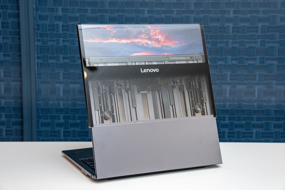 This ThinkPad laptop concept has a rollable display that wraps around its lid